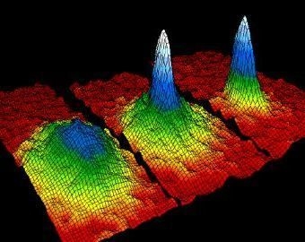 Formation d'un condensat de Bose-Einstein (source photo : futura-sciences.com)